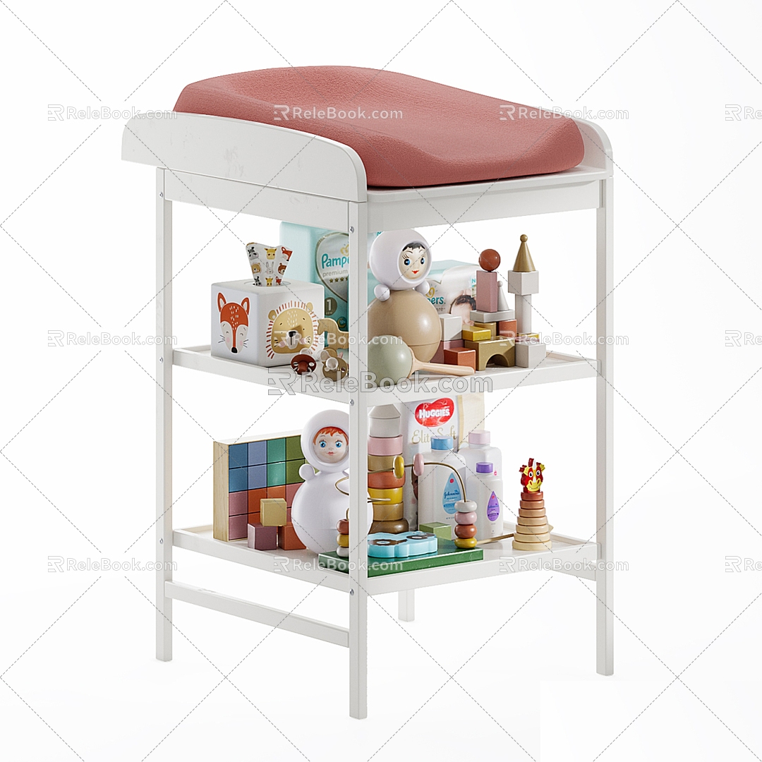 La redoute Solid Wood Storage Rack 3d model