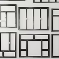 Various Casement Window Styles With Modern Design For Home Interiors 3d model