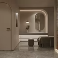 Serene SPA Sauna Room With Massage Table Stone Wall And Bathtub For Relaxation