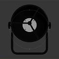 Industrial Heavy Duty Spotlight With Metal Frame And Grid Front Panel Stand Mounted Round Design