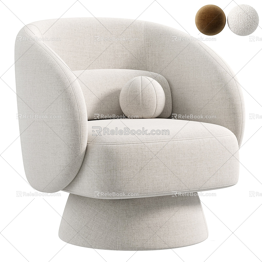 Modern Single Sofa Armchair 3d model