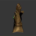 Golden Cosplay Glove Costume With Colorful Gemstone Decorations And Detailed Design
