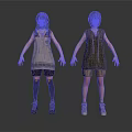 Children Wearing Different Colors Sleeveless Tops Shorts Long Socks and Shoes