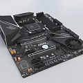 High Performance Computer Motherboard With Heat Sinks Fan And Expansion Slots