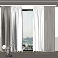 Modern Living Room Curtains With Sheer Panels And Grey Drapes By Large Window