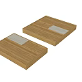 Modern Oak Wood Coffee Table With Tray Design And Storage Compartments Featuring Transparent Panel