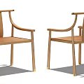 Wooden Leisure Chair With Modern Design Armrests Displayed In Different Angles For Home Use