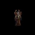 Tech Exhibition Hall Showcasing Fantasy Character Model With Long White Hair And Ornate Robe