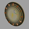 Modern Minimalist Wall Clock With Concentric Rings And Black Frame Design