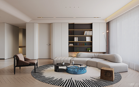 modern living room 3d model