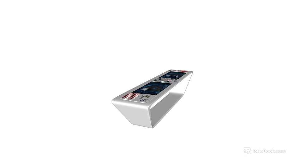 Industrial Equipment Featuring Silver Control Panel With Buttons And Digital 3d model 