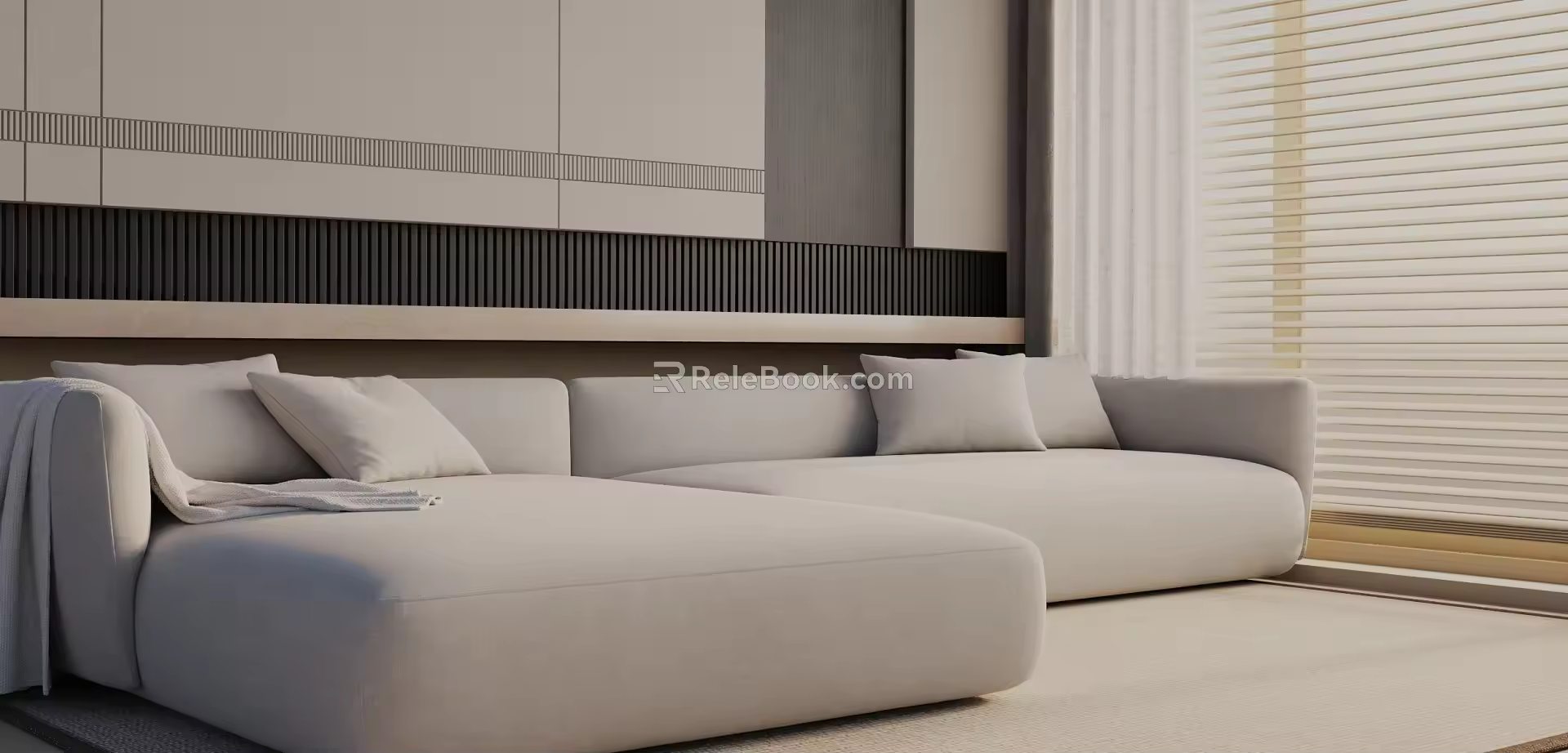 Three-seat sofa 3d model