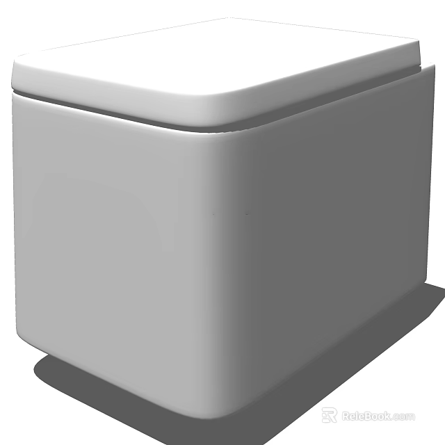 Sleek Modern White Ceramic Toilet Design For Contemporary Bathroom Interiors 3d model 