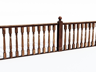 Modern Railing Wooden Railing model