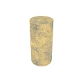 Cylindrical Decorative Component On Gold And Silver Textured Wall Surface 3d model
