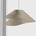 Modern Double Layer Pleated Chandelier In Neutral Tone For Interior Lighting Design 3d model