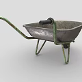 Small cart soil cart construction site small cart single-wheeled cart single-wheeled cart low face number low model simple model game video level super realistic 3d model