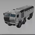 White Heavy Duty Military Vehicle With Multi Wheel Armored Body And Roof Platform