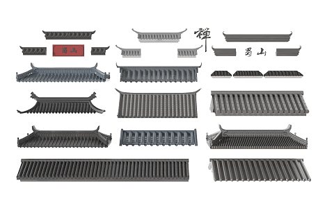 new chinese eaves 3d model