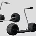 Modern Two Wheel Scooter With Large Durable Tires And Handlebar Design 3d model
