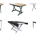 Various Modern Office Desk Designs With Wooden Metal Frame And Wheels