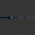 Blue Glowing Sword With Wavy Blade And Detailed Hilt Modern Fantasy Weapon Design