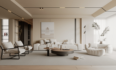 Quiet living room home living room 3d model