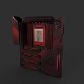 Red High Performance Electronic Device With Advanced Cooling System And RGB Lighting