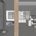 Hotel Room Interior With Comfortable Bed Window Blinds And Decorative Painting