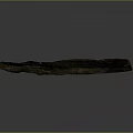 Dark Colored Wooden Stone Decorative Long Strip With Natural Texture And Gray Background