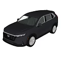 Black Honda SUV Modern Exterior Design With Sleek Body And Silver Wheels
