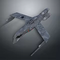 Aerospace Military Spacecraft Model Featuring Camouflage Design Cockpit And Wing Details