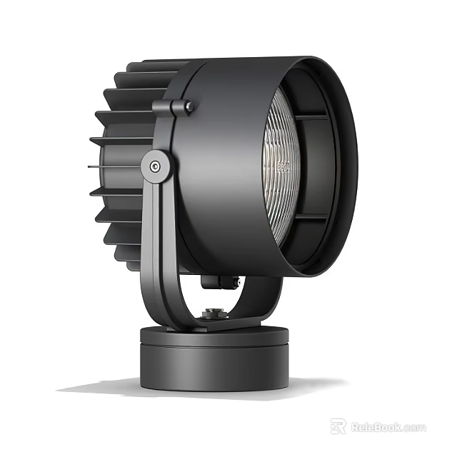 Black Metal Spotlight Downlight With Heat Dissipation Design For Outdoor Use 3d model 