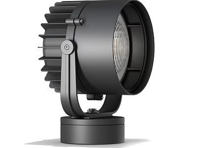 Black Metal Spotlight Downlight With Heat Dissipation Design For Outdoor Use 3d model