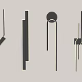 Wall lamp combination long wall lamp minimalist wall lamp 3d model