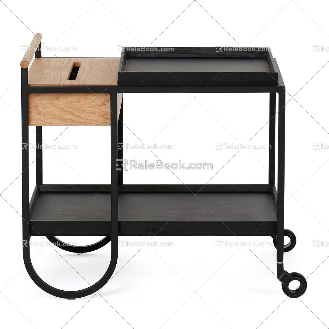 Storage rack with wheels 3d model