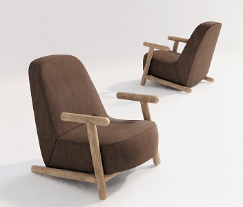 Quiet Single Sofa Chair Master Chair Armchair 3d model