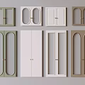 Green White And Brown Wardrobe Doors With Different Panel Designs For Home