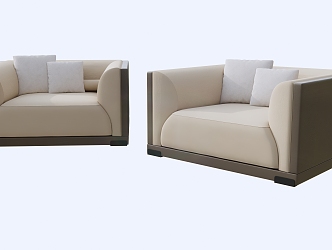 Minimalist single-seat sofa 3d model