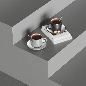 Modern Coffee Cup Coffee Cup Book Ornaments 3d model