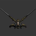Mythical Armored Warrior With Angelic Wings And Ornate Gold Blue Red Accents