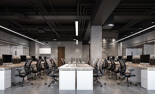 Industrial Wind Office 3d model