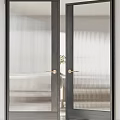 Modern Glass Sliding Doors With Gold And Black Frames For Home Interior Design