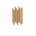 Modern Golden Cylindrical Wall Light With Multiple Tubes For Interior Decoration 3d model