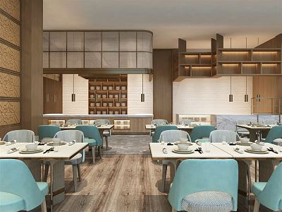 Modern Restaurant Buffet Restaurant Western Restaurant 3d model