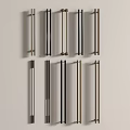 Assorted Modern Cabinet Handles With Diverse Metal Finishes And Designs On Wall