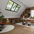 Modern study 3d model