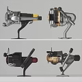 Durable Fishing Reels With Various Designs And Ergonomic Handles For Sports Use