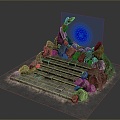 Ancient Door Portal Ancient Door Crossing Door Space-Time Door Science Fiction Door Loop Door Ring Science Fiction Ring 3d model