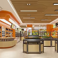 Well Lit Fruit Store Interior With Fresh Fruits And Organized Displays
